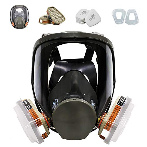 15in1 Full Face Large Size Respirator,dust-proof Face Cover,Full Face Cover Wide Field of View,paint mask for painting, mechanical polishing, logging, welding and other work protection