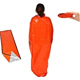 Fine Emergency Sleeping Bag Lightweight, 100% Waterproof Thermal Emergency Blanket, Outdoor, Travel, Camping, Ultra Lightweight, Compact Thermal Blanket, Reflective, Reusable (Yellow)