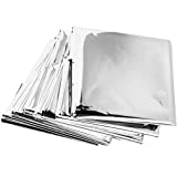 ZIP Emergency Mylar Thermal Blankets (Pack of 100) - Individually Packaged- 84" x 52
