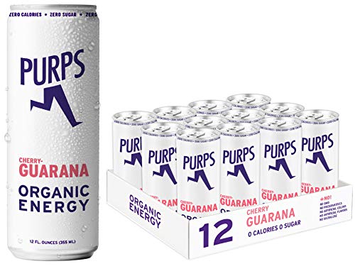 Purps Organic Energy - 12 oz (Pack of 12) (Cherry Guarana)