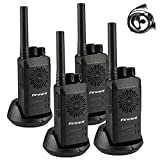 Firward Updated Walkie Talkies for Adults Long Range Walkie Talkie Rechargeable 4 Pack 2 Two Way Radios Up to 5 Miles in The Open Filed 16 Channels with Earpieces/Headphones