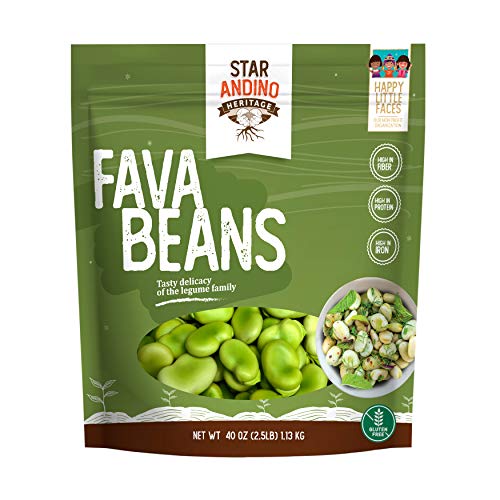 Star Andino Heritage Fava Beans - 2.5 lbs. - Fiber-Rich, Fresh, Gluten-Free, Whole Legumes - High in Protein, Iron, & Folate - Premium Raw Dried Beans in Bulk - Product of Peru