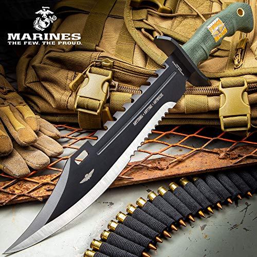 United Cutlery USMC Marine Force Recon Giant Bowie Knife and Sheath