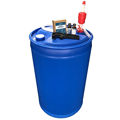 Augason Farms 6-07910 Water Filtration and Storage Kit 55 Gallon BPA-Free Wate 6-07910 Augason Farms Water Filtration and Storage Kit 55 Gallon BPA-Free Wate, Blue