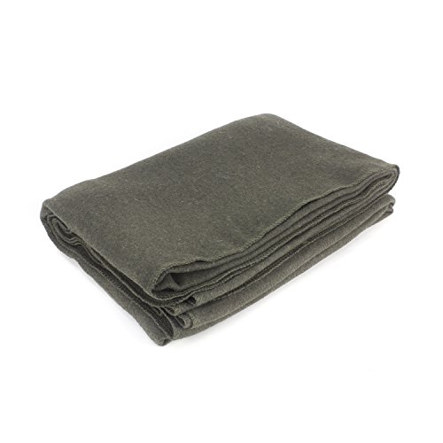 EverOne Grey Wool Fire Retardant Blanket, 62” x 80”