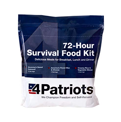 4Patriots Emergency Food Supply - 72-Hour Survival Kit - 25-Year Shelf Life - 16 Servings