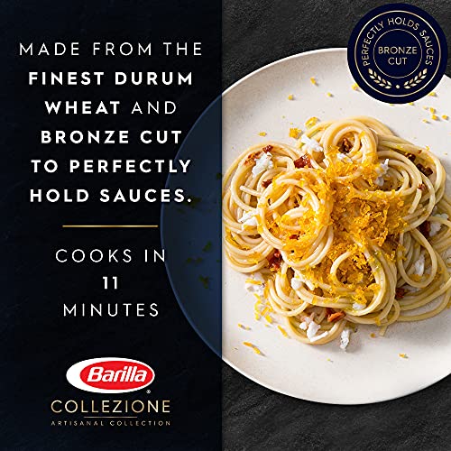 BARILLA Collezione Spaghetti Pasta, 16 oz. Box (Pack of 20) - 8 Servings Per Box - Pantry Friendly Artisanal Pasta - Non-GMO, All Natural Ingredients, No Preservatives