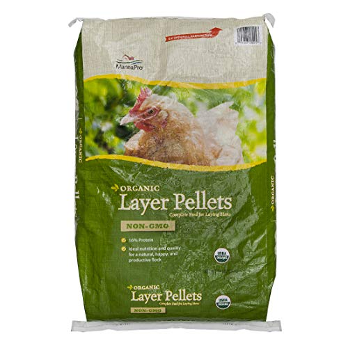 Manna Pro Layer Pellets for Chickens | Non-GMO & Organic High Protein Feed for Laying Hens | 30 Pounds