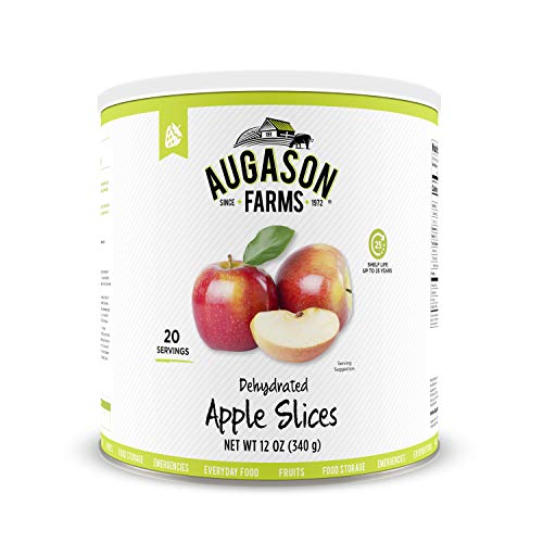 Augason Farms Dehydrated Apple Slices Certified Gluten Free Long Term Food Storage Large No. 10 Can