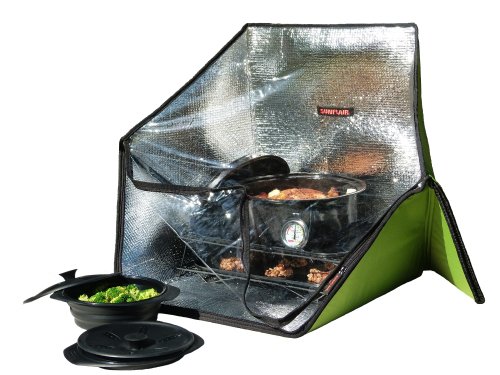 Sunflair Portable Solar Oven Deluxe with Complete Cookware, Dehydrating Racks and Thermometer