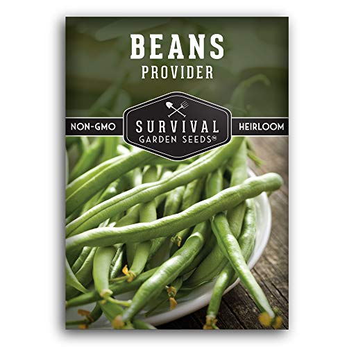 Survival Garden Seeds - Provider Bean Seed for Planting - Packet with Instructions to Plant and Grow in Your Home Vegetable Garden - Non-GMO Heirloom Variety