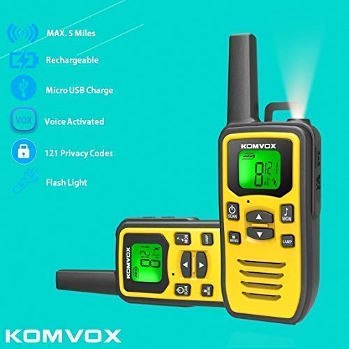 Professional Rechargeable Walkie Talkies, Two Way Radios Walky Talky for Adults, Long Range Walkie Talkie 2 Way Radio, Survival Gear and Equipment for Camping Hiking