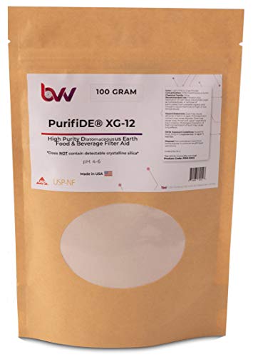 BVV PurifiDE XG-12 Ultra Purified Diatomaceous Earth Filter Aid-100 Gram