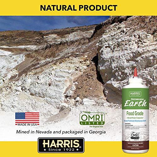 Harris Diatomaceous Earth Food Grade, Half Pound with Easy Application Puffer Tip