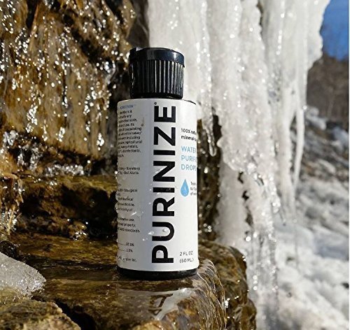 PURINIZE - The Best and Only Patented Natural Water Purifying Solution - Chemical Free Camping and Survival Water Purification (8 oz)